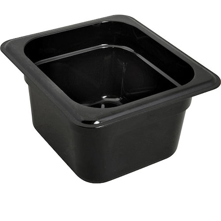 Carlisle Foodservice Pan, Food, 1/6 Sz, 4"D, Blk Poly For  - Part# 3068403 3068403